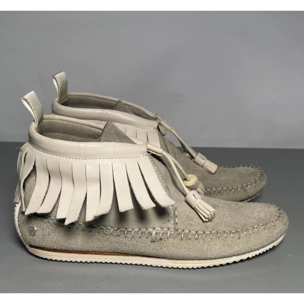 Rag & Bone Womens Size‎ 8 Suede Fringe Moc Toe Ankle Boots